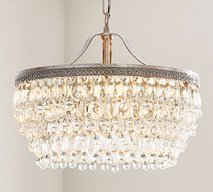 Clarissa Crystal Round Chandelier (19"-28") - Zonesus