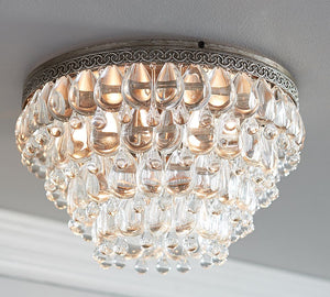 Clarissa Oversized Crystal Flush Mount (15") - Zonesus