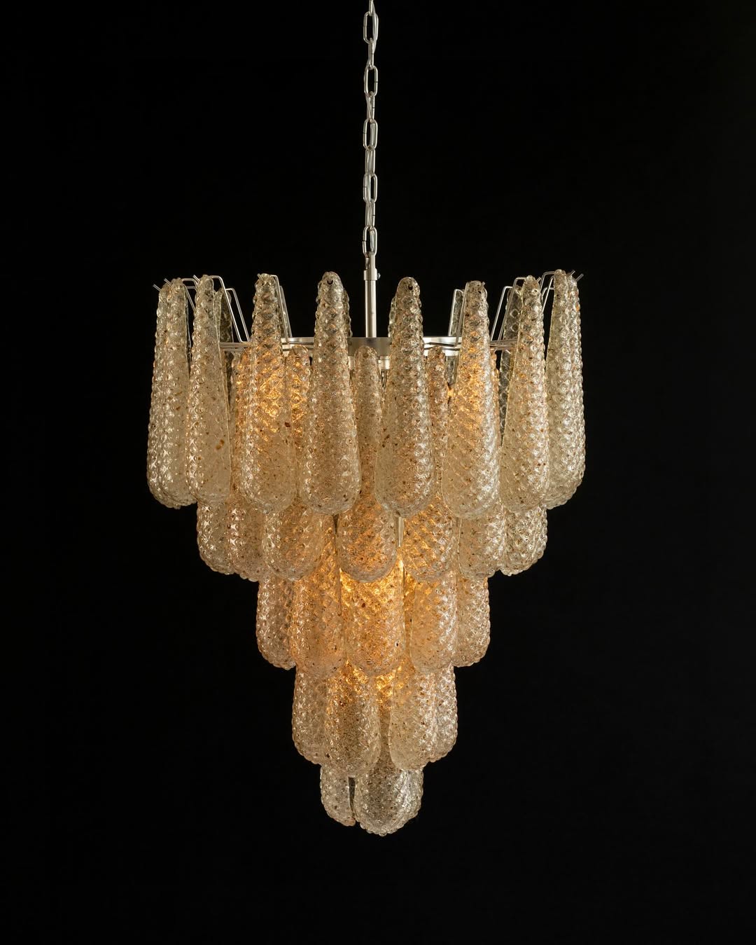 Murano Chandelier – Drop – 41 glasses – Amber - Zonesus