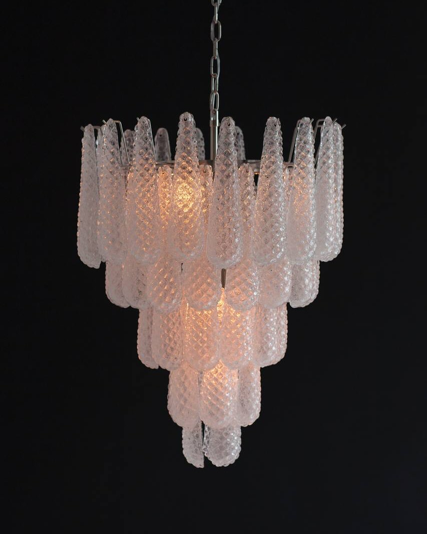 Murano Chandelier – Drop – 52 glasses – Transparent - Zonesus