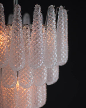 Murano Chandelier – Drop – 52 glasses – Transparent - Zonesus
