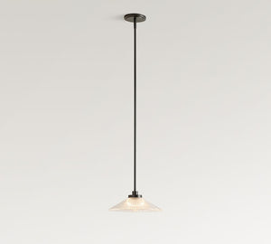 Cooper Flared Ribbed Glass Pendant (12") - Zonesus