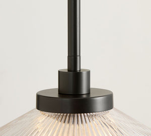 Cooper Flared Ribbed Glass Pendant (12") - Zonesus