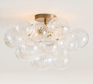 Cooper Glass Bubbled Flush Mount (18") - Zonesus