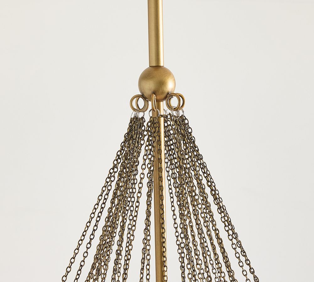 Cooper Glass Bubbled Round Chandelier (28") - Zonesus