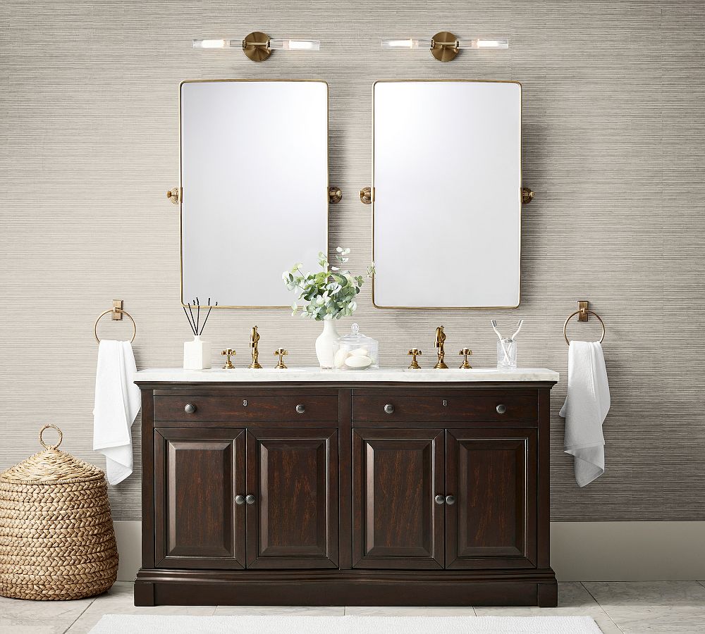 Cooper Ribbed Glass Double Tube Sconce (20") - Zonesus