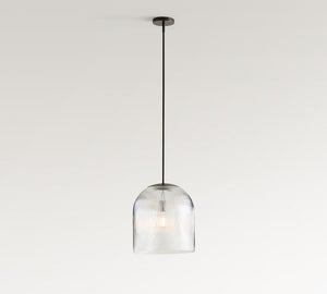 Cooper Ribbed Glass Pendant (10"-14") - Zonesus