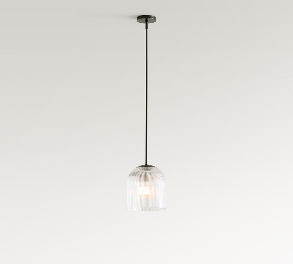 Cooper Ribbed Glass Pendant (10"-14") - Zonesus