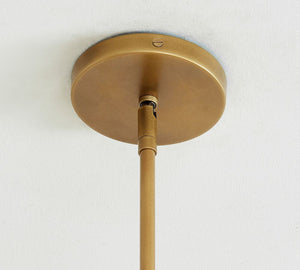 Cooper Ribbed Glass Pendant (10"-14") - Zonesus