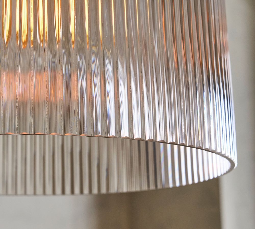 Cooper Ribbed Glass Pendant (10"-14") - Zonesus