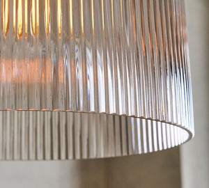 Cooper Ribbed Glass Pendant (10"-14") - Zonesus