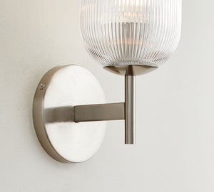 Cooper Ribbed Glass Sconce (9") - Zonesus