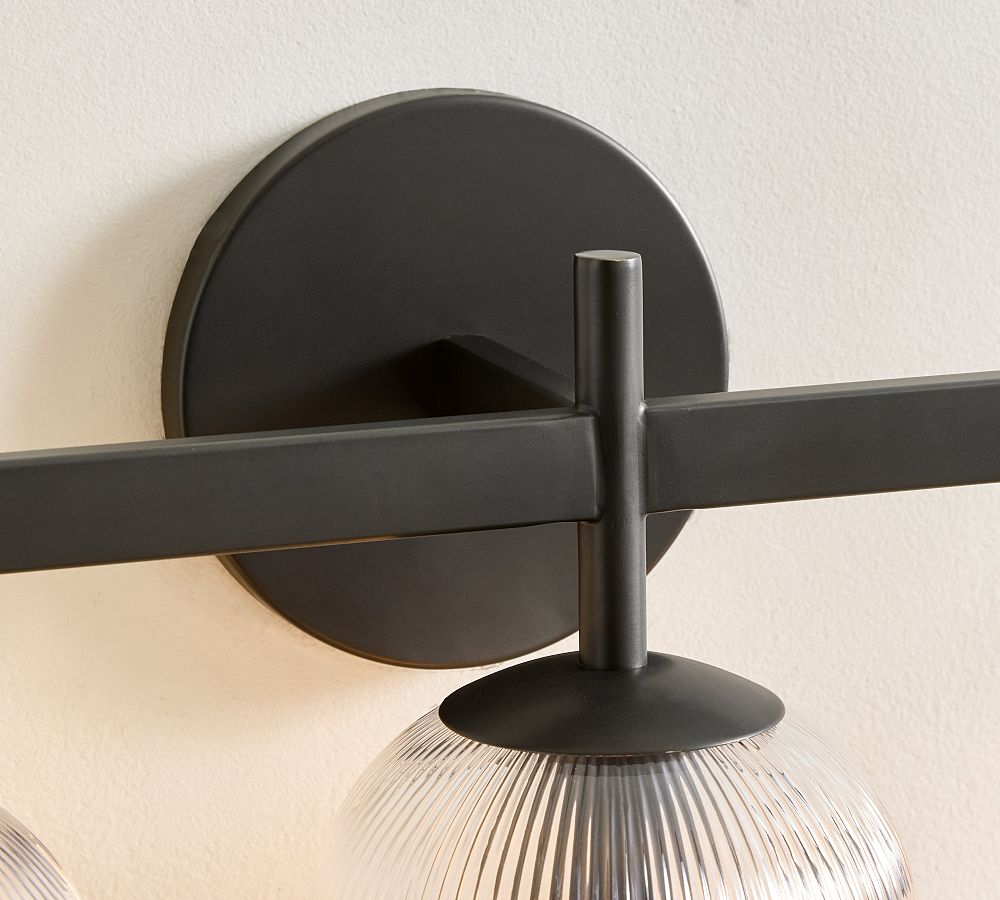 Cooper Ribbed Glass Triple Sconce (17") - Zonesus