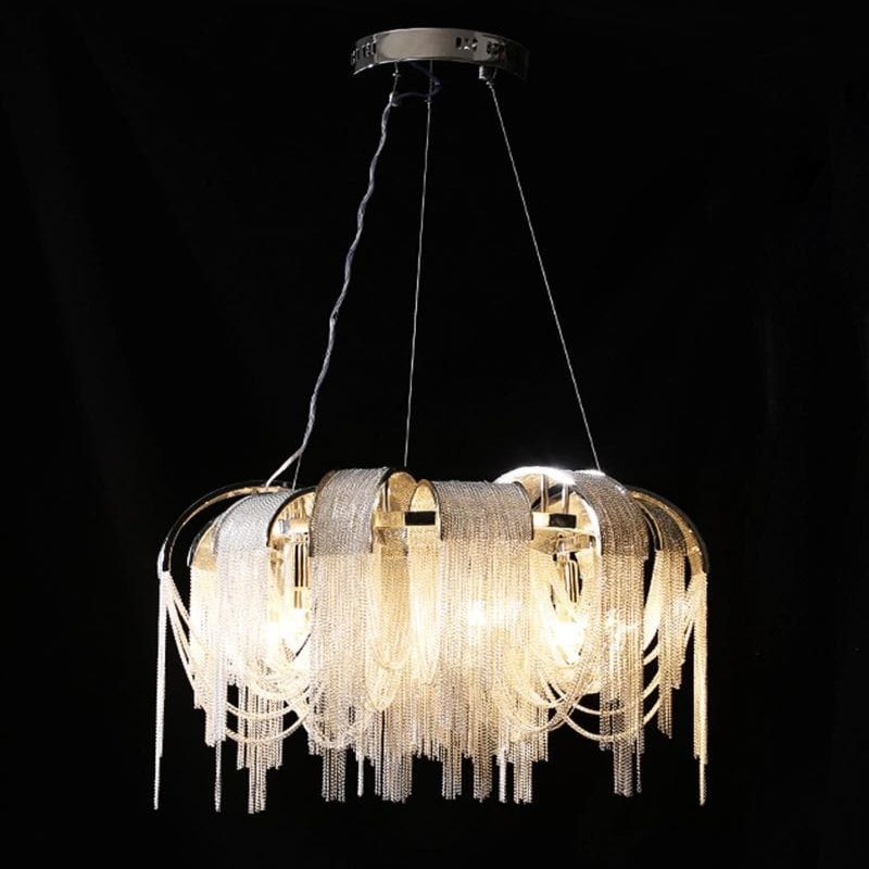 Alisa Luxury Aluminum Chain Tassel Chandelier - Zonesus