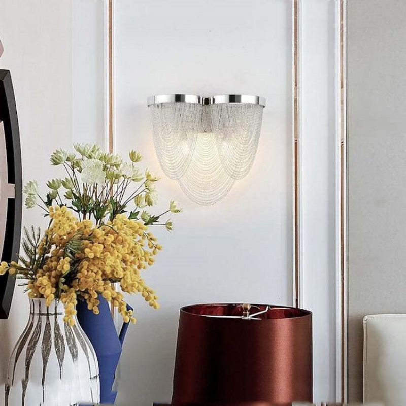 Aluminum Chain Tassel Wall Sconce - Zonesus