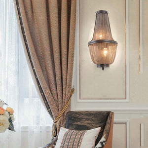 Tassel Aluminum Chain Wall Sconce In Living Room - Zonesus