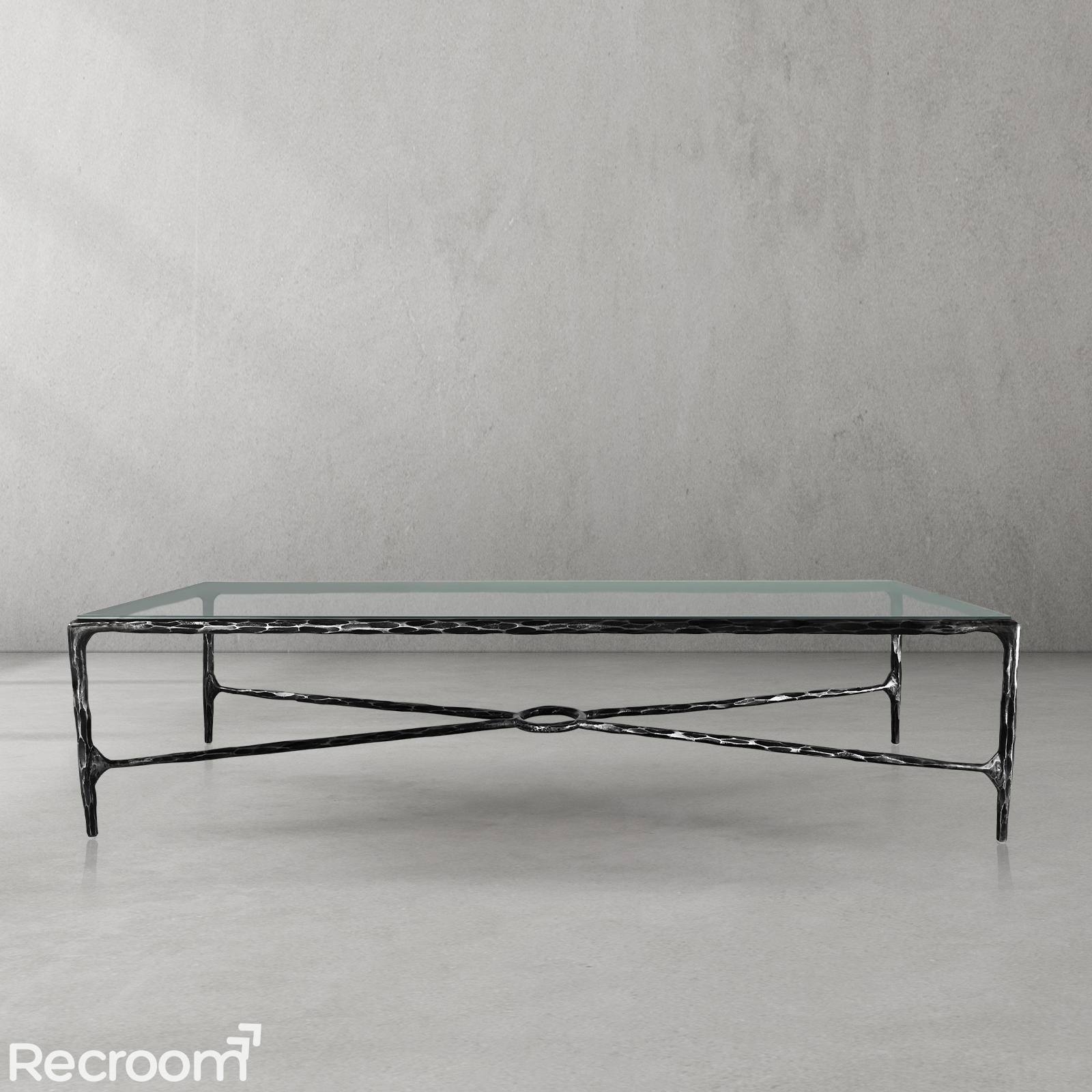 Thaddeo Rectangle Glass Coffee Table - Zonesus