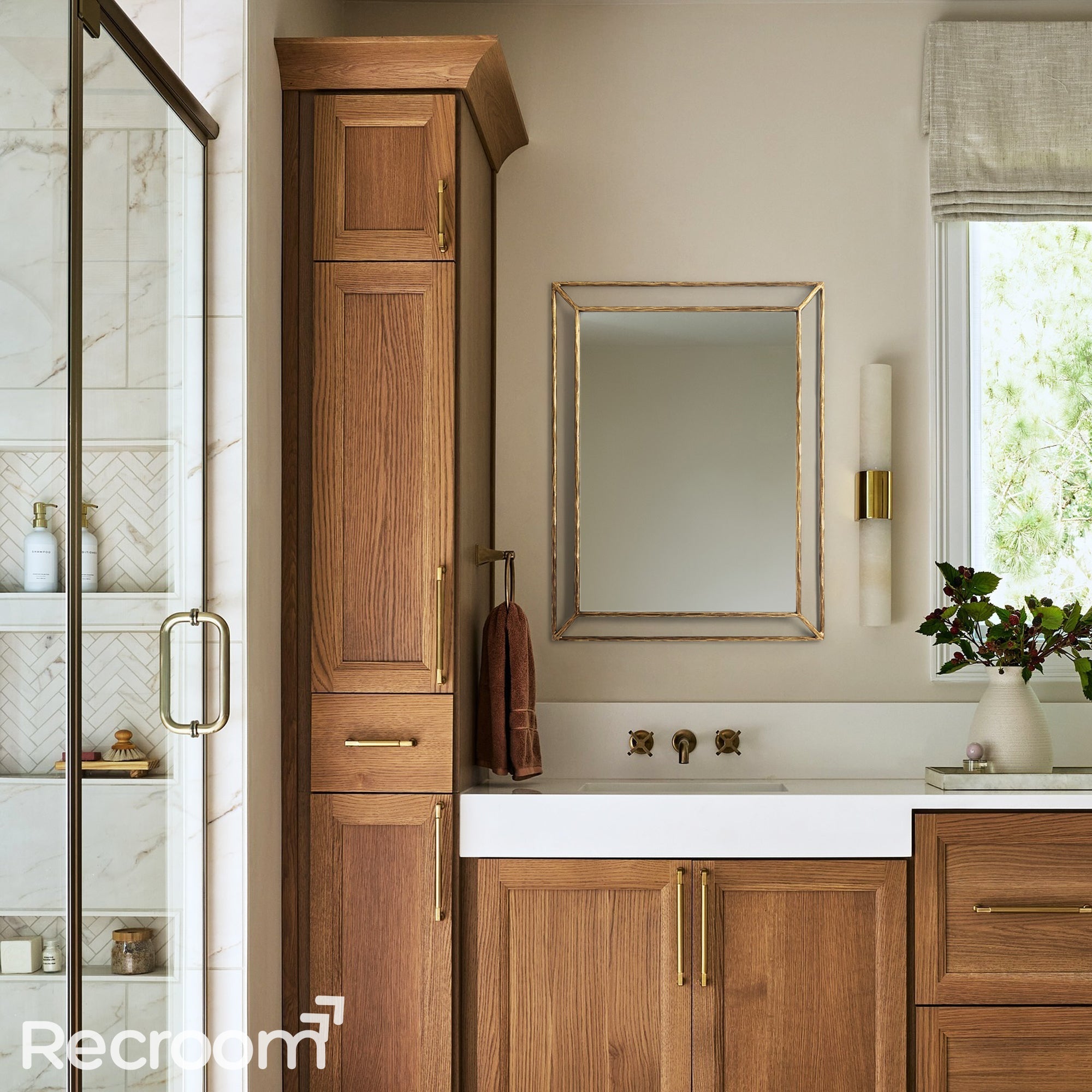 Thaddeo Open Beveled Mirror - Zonesus