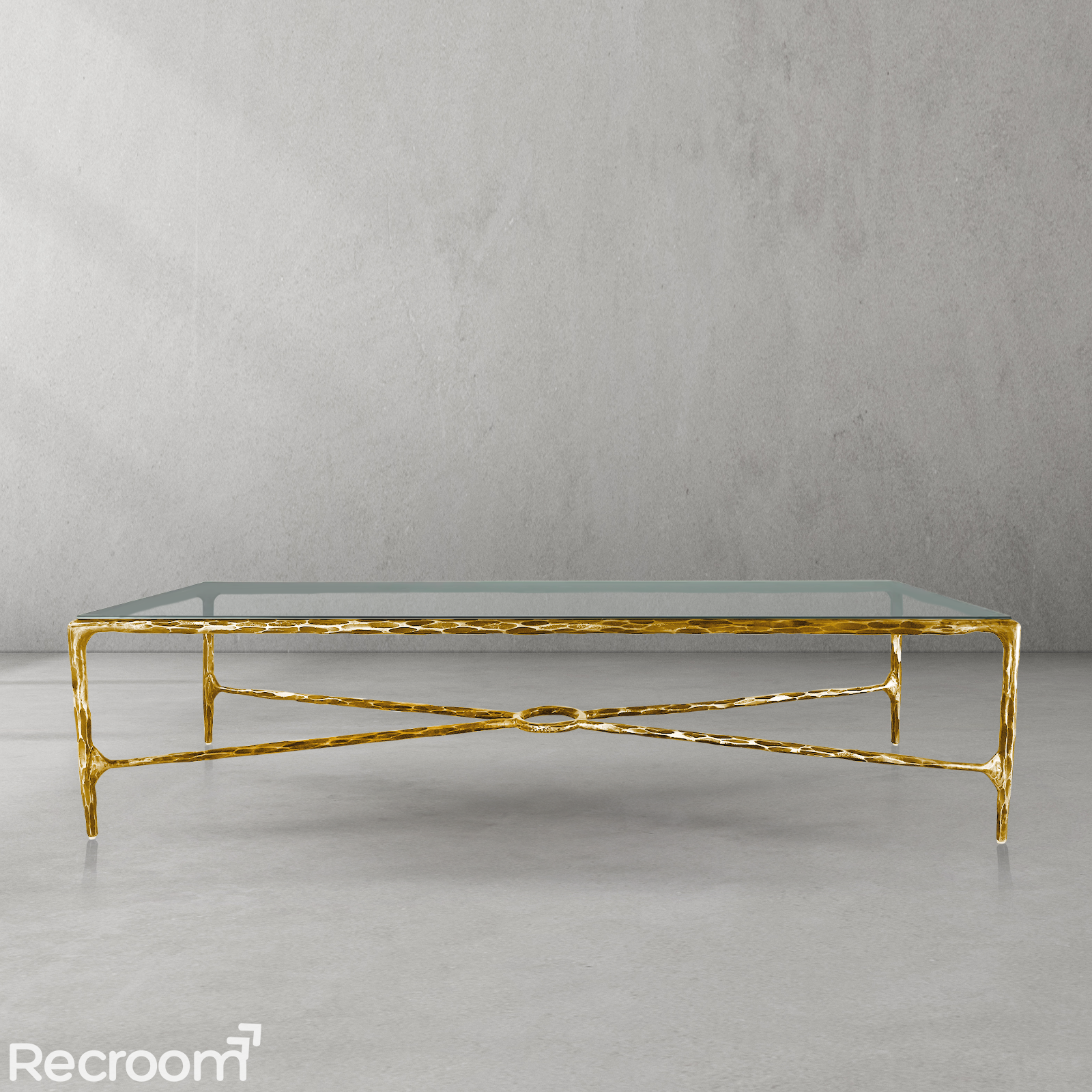 Thaddeo Rectangle Glass Coffee Table - Zonesus