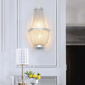 Tassel Aluminum Chain Wall Sconce In Living Room - Zonesus