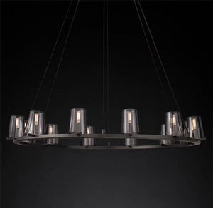 Pauillyc Clear Glass Round Chandelier 36" 48" 60" - Zonesus