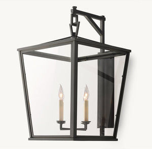 19TH C. ENGLISH OPENWORK OUTDOOR SCONCE 28" - Zonesus