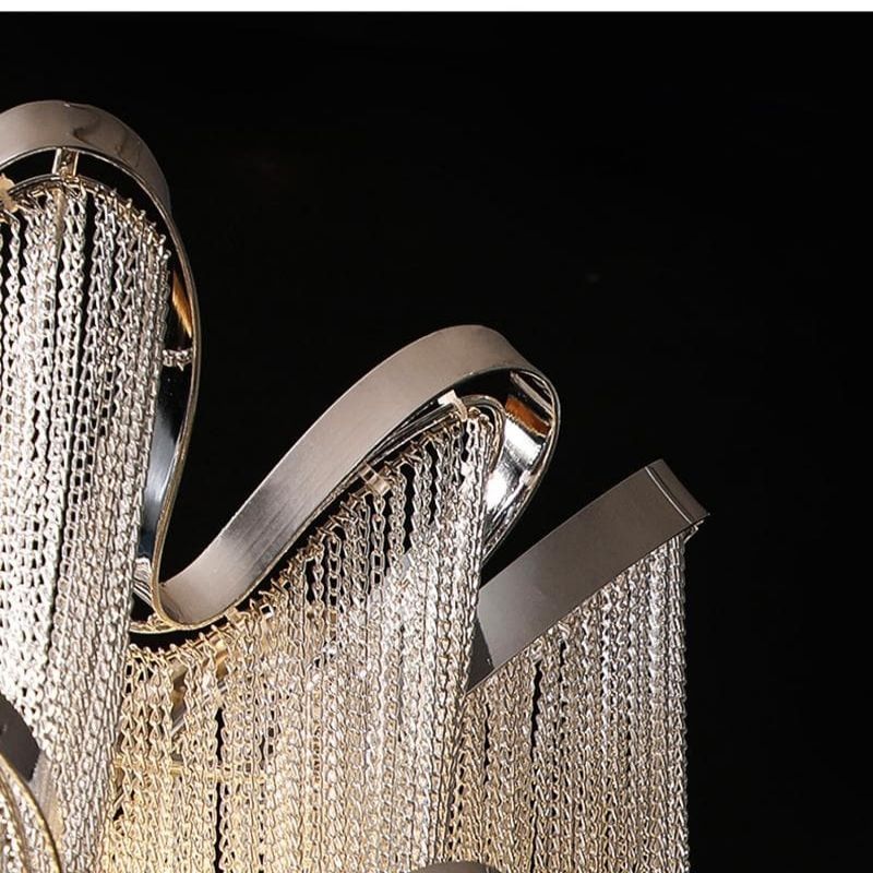 Alisa Luxury Flower Chain Tassel Chandelier - Zonesus