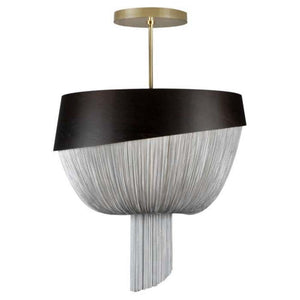 Modern Oak Tassel Aluminium Chain Chandelier - Zonesus