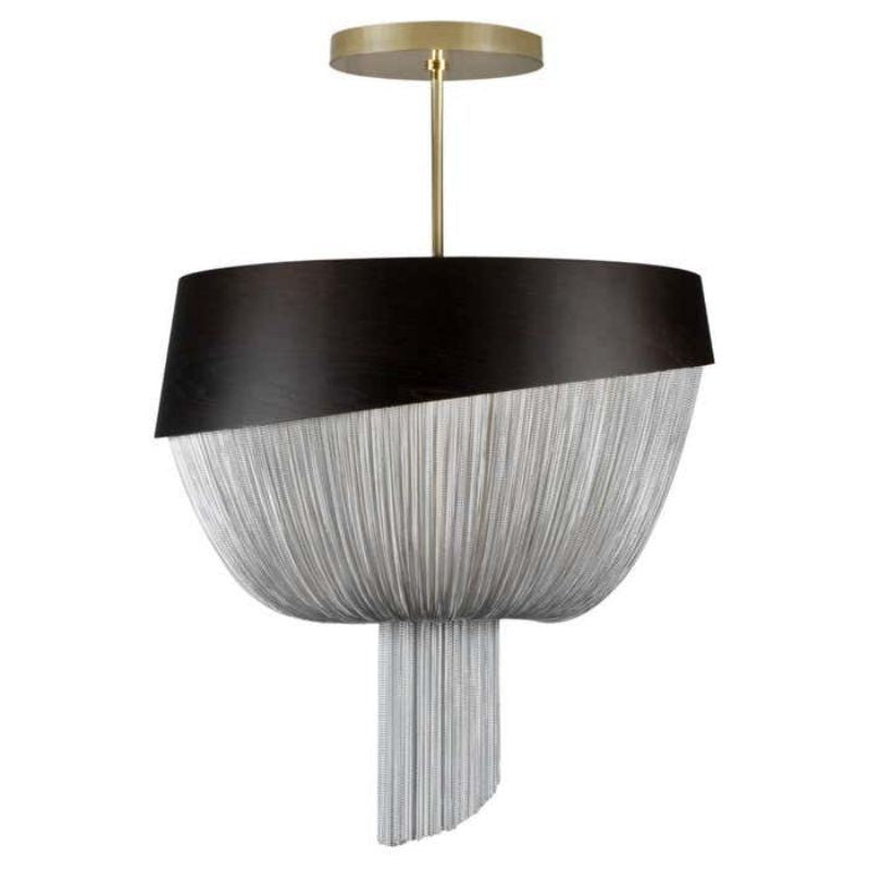 Modern Oak Tassel Aluminium Chain Chandelier - Zonesus