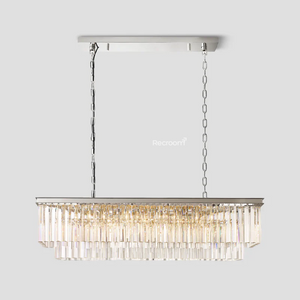 Odean Rectangle Chandelier 40" 49" 59" 72" 2-Layers - Zonesus