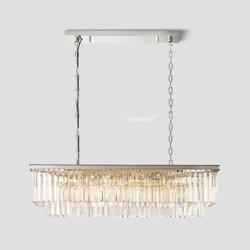 Odean Rectangle Chandelier 40" 49" 59" 72" 2-Layers - Zonesus