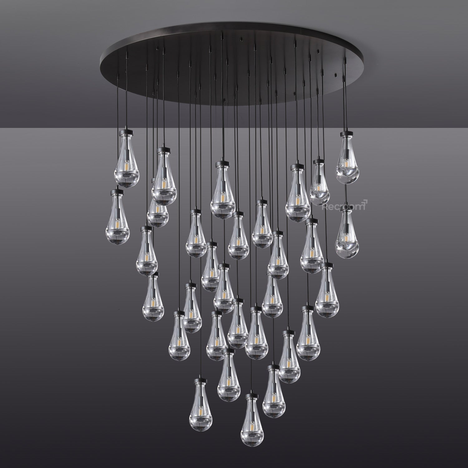 Raindrop Round Chandelier 60" - Zonesus