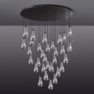 Raindrop Round Chandelier 60" - Zonesus