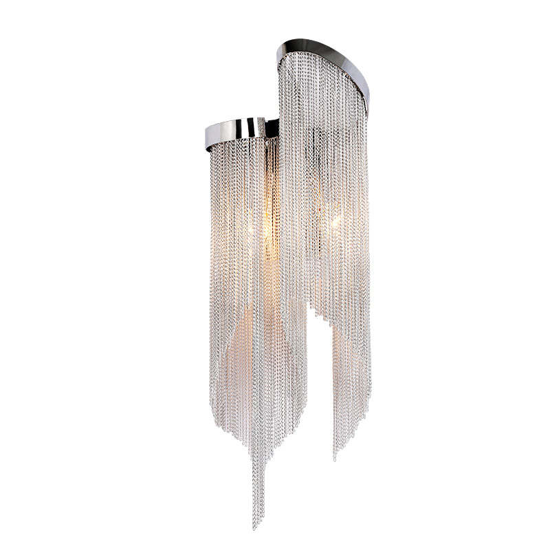 Fiona Aluminum Chain Tassel Wall Sconce - Zonesus