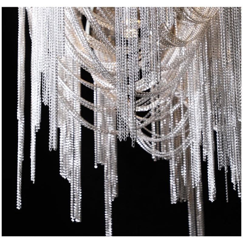 Alisa Luxury Aluminum Chain Tassel Chandelier - Zonesus