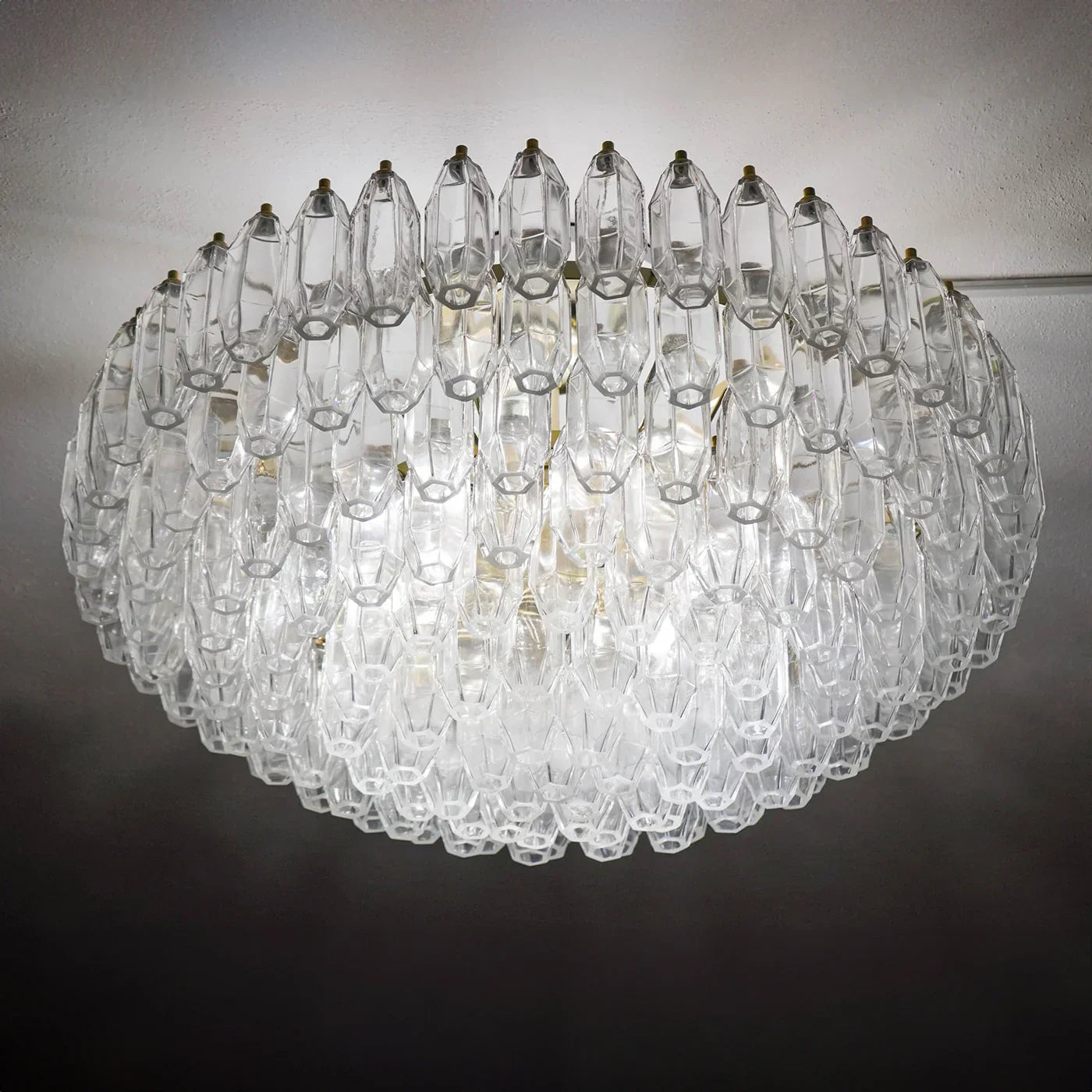 Prismatico 12-Light Clear Ceiling Lamp 35" - Zonesus