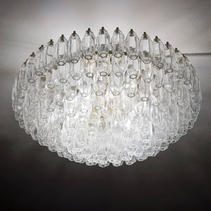 Prismatico 12-Light Clear Ceiling Lamp 35" - Zonesus