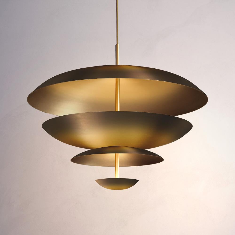 Cosmic Ore Chandelier 100' Bronze Gradient Patinated Brass Ceiling Light - Zonesus