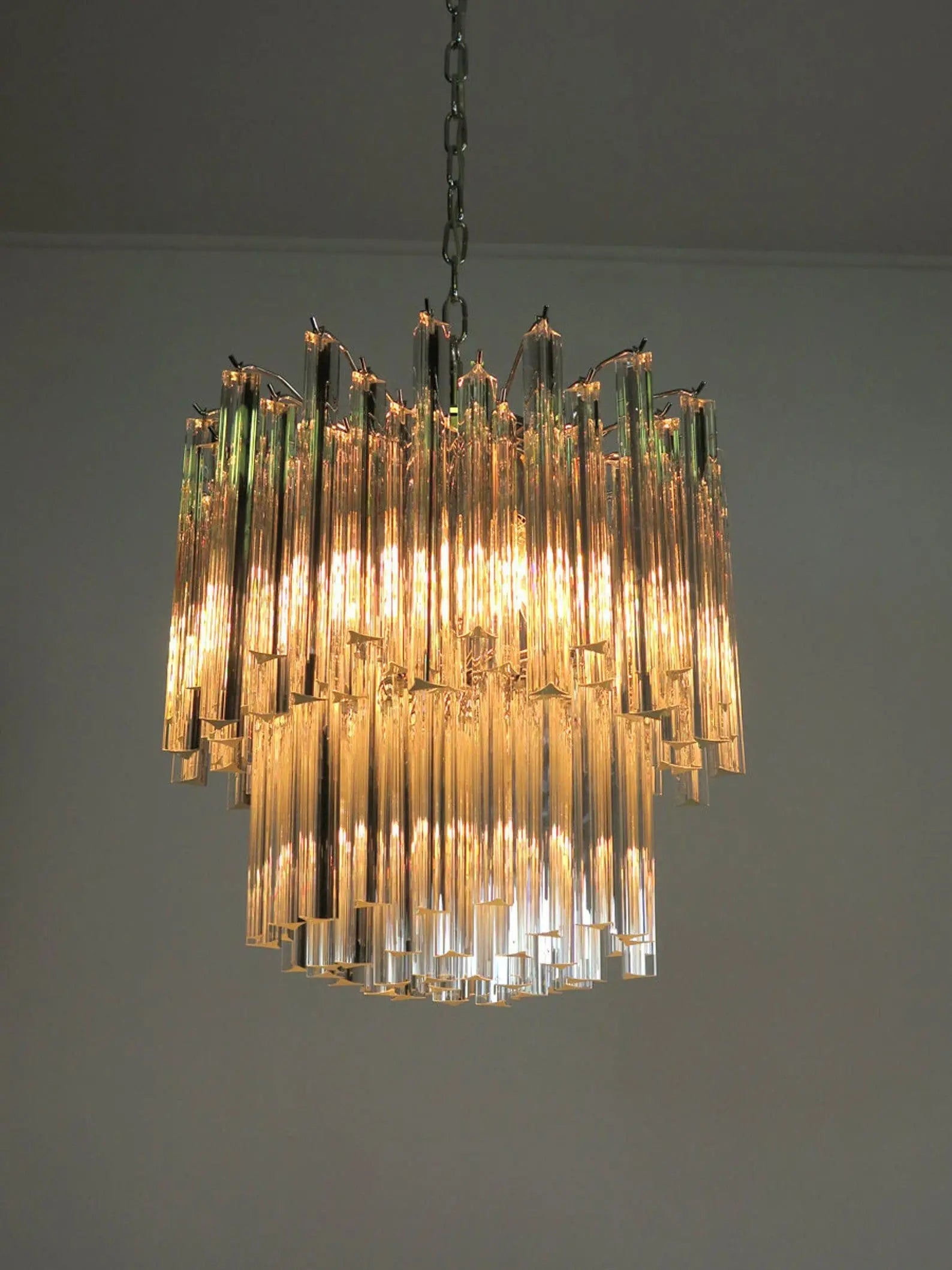 Murano Chandelier – Arianna -107 prisms – Transparent - Zonesus