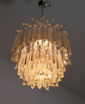 Murano Chandelier – Arianna -107 prisms – Transparent - Zonesus