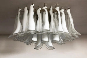 Murano Ceiling lamp – 64 petals – Transparent/White - Zonesus