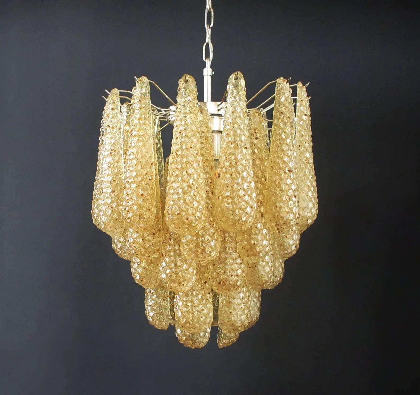 Murano Chandelier – Drop – 41 glasses – Amber - Zonesus