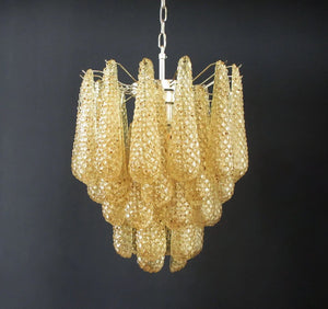 Murano Chandelier – Drop – 41 glasses – Amber - Zonesus