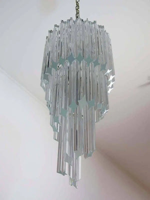 Murano Chandelier – Spiral – 54 prisms – Transparent - Zonesus