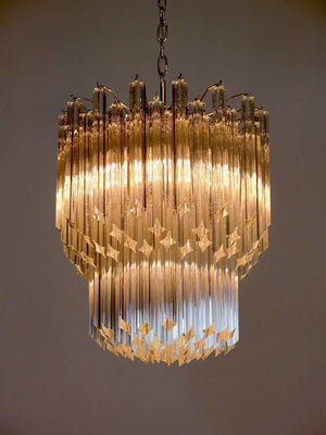 Murano Chandelier – 107 prisms – Transparent - Zonesus