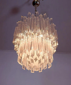 Murano Chandelier – 107 prisms – Transparent - Zonesus