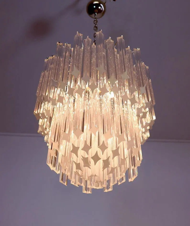 Murano Chandelier – 107 prisms – Transparent - Zonesus