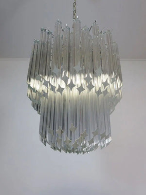 Murano Chandelier – 107 prisms – Transparent - Zonesus