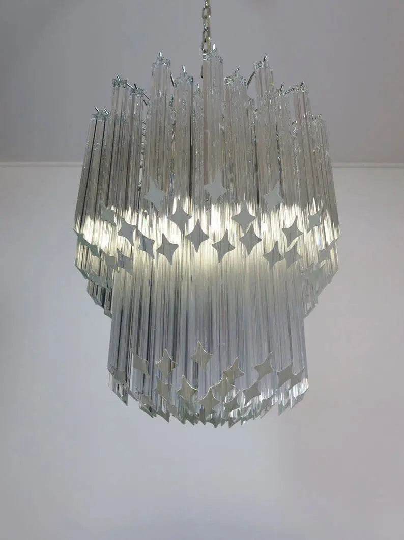 Murano Chandelier – 107 prisms – Transparent - Zonesus