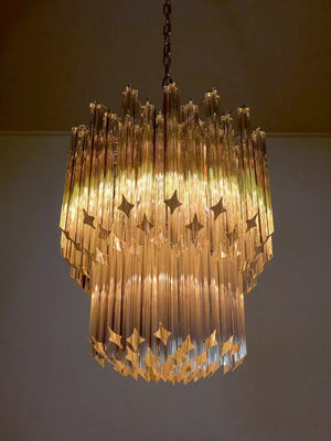 Murano Chandelier – 107 prisms – Transparent - Zonesus
